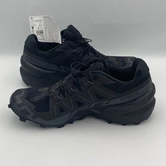 Salomon Women's Speedcross 6 Trail Running Shoes Sz 8.5 US Black Rugged Terrain - Picture 6 of 10